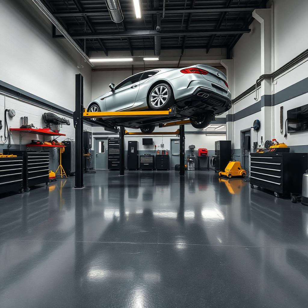 Werkplaats coating — Epoxy bedrijfsvloer in Druten