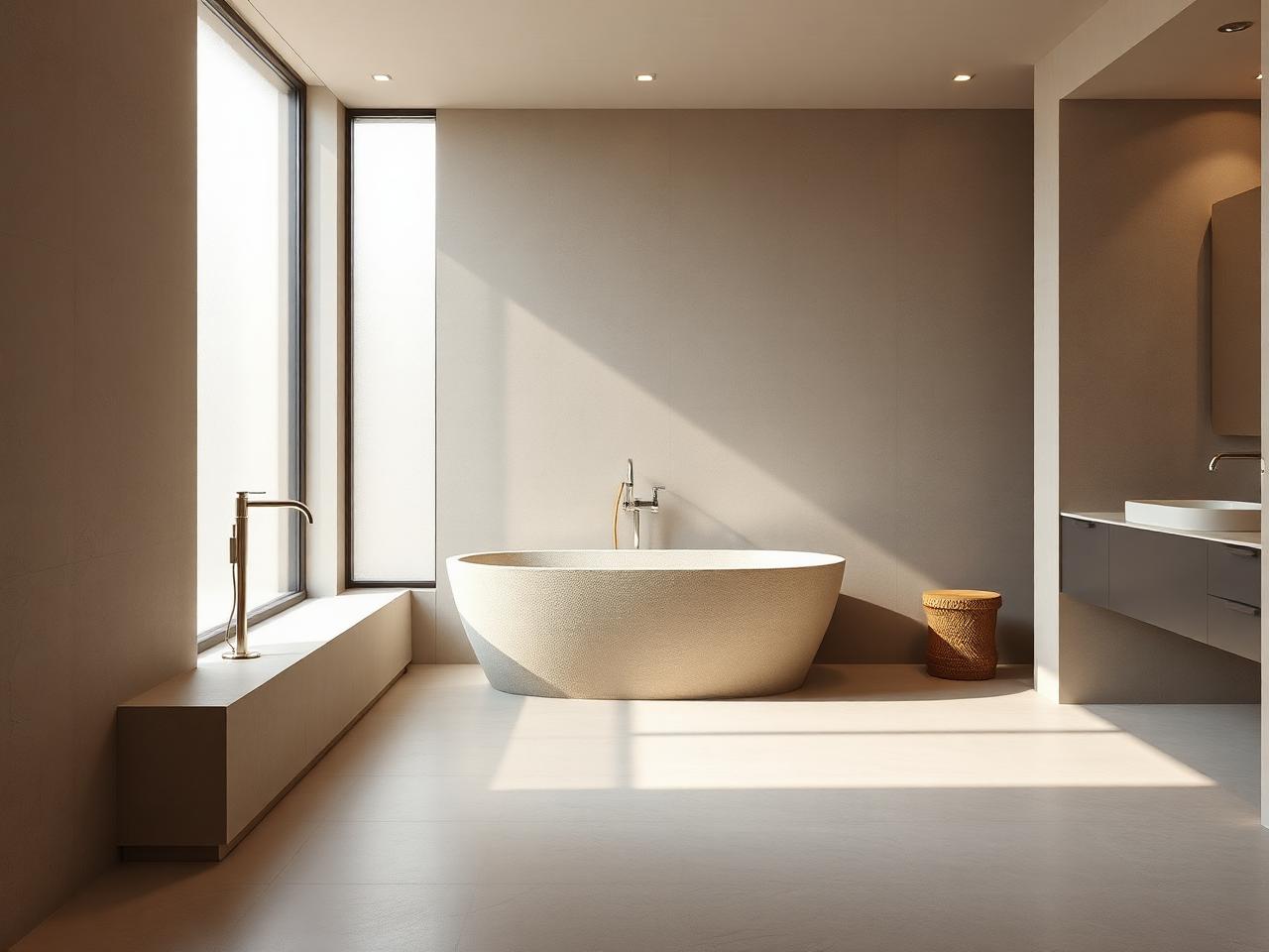 Microcement / Béton Ciré — Een naadloze betonlook-afwerking voor wanden, badkamers en keukenbladen.